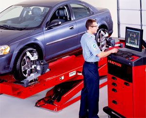 Checking Wheel Alignment Specifications